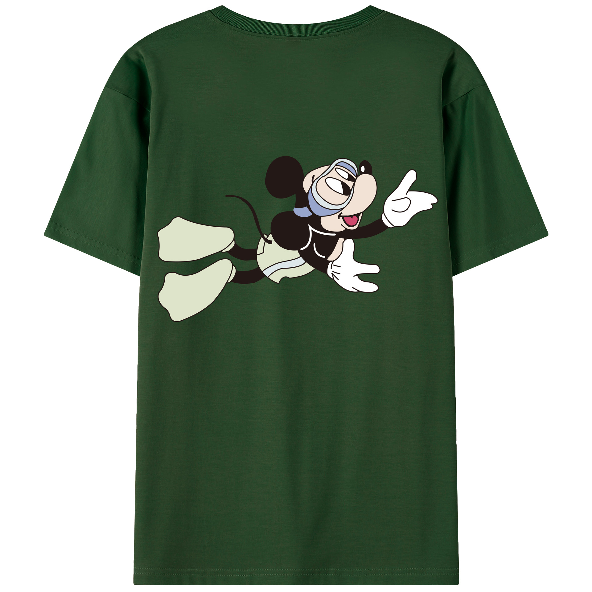 （画像用） ミッキーマウス Mickey Mouse 綿100％半袖Tシャツ（背面プリント）